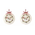 thumbnail image 2 of Advancent Kit de inicio de bordado de Navidad DIY con diseño temático de Navidad, aro de bordado, hilo de tela de lino y algodón, costura Type2 NO2, 2 of 6