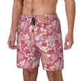 thumbnail image 2 of Uemuo Sweet Pattern Mens Swim Trunks Quick Dry Board Shorts with Mesh Lining, Stretch Beach Shorts Quick Dry No-Chafing Board Shorts-Large, 2 of 9