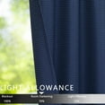 thumbnail image 2 of GlowSol Kitchen Curtains 30"W x 36"L Farmhouse Waffle Cafe Curtain Blackout Half Window Curtain for Bathroom, Navy Blue, Set of 2, 2 of 7