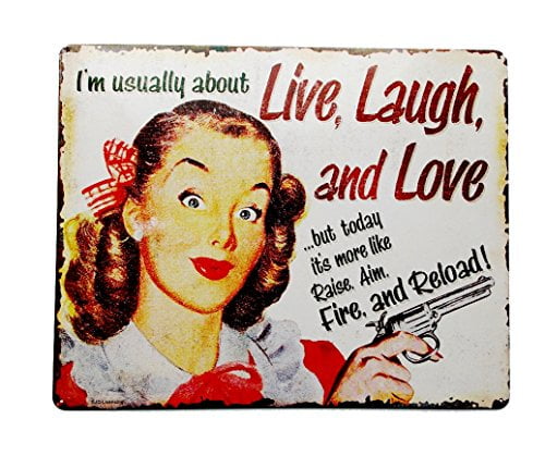 Live Laugh Love Raise Aim Fire And Reload Funny Distressed Look