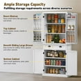 thumbnail image 5 of ARTPOWER 72" Pantry Storage Cabinet with Drawer, Freestanding Tall Cupboard Storage Cabinet, Utility Pantry with Door Shelves and 2 Adjustable Shelves for Kitchen, Dining Room,Living Room, White, 5 of 14
