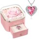 thumbnail image 1 of Collar de Rosa Rosa Preservada con Alas de Ángel por NEWNOVE, 1 of 8