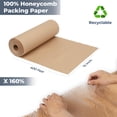 thumbnail image 3 of Papel de embalaje KUOFENV Honeycomb de 15 cm x 122 m ecológico, 3 of 7
