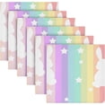 thumbnail image 6 of Dreamtimes Colorful Striped Rabbit Cloth Napkins Set of 1,Reusable Washable Polyester Dinner Table Napkins for Kitchen,Dining,Restaurant,Party Decoration, 6 of 7