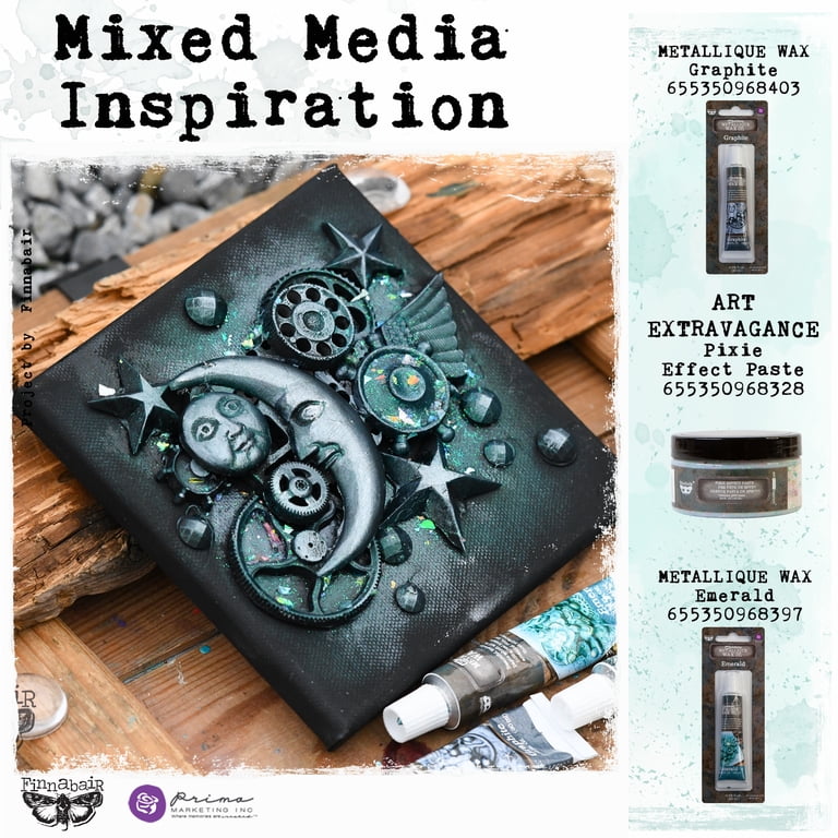 Prima Marketing Effect Paste - Medium Texture Paste For Mixed Media, Glitter & Sparkle, Palette Knife Use