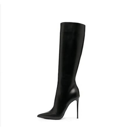 

Woman Knee High Boots Point Toe Boots Women Shoes Autumn Winter Slim High Heel Ladies Stiletto Heel Long Boot Side Zipper Boots Dress Boots Outdoor Comfortable Winter Boots