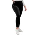thumbnail image 2 of Women Velour Leggings High Waist Soft Warm Winter Velour Yoga Pants, 2 of 5