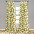 thumbnail image 5 of Ambesonne Yellow and White Curtains, Ripe Pineapple, Pair of 28"x63", Earth Yellow Green White, 5 of 5