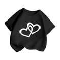 thumbnail image 3 of WEAIXIMIUNG T-Shirts pour Fillettes 5T Neutre Enfant Filles Mignon Graphique Col Rond Manches Courtes T-Shirt Décontracté d'Été 130, 3 of 6