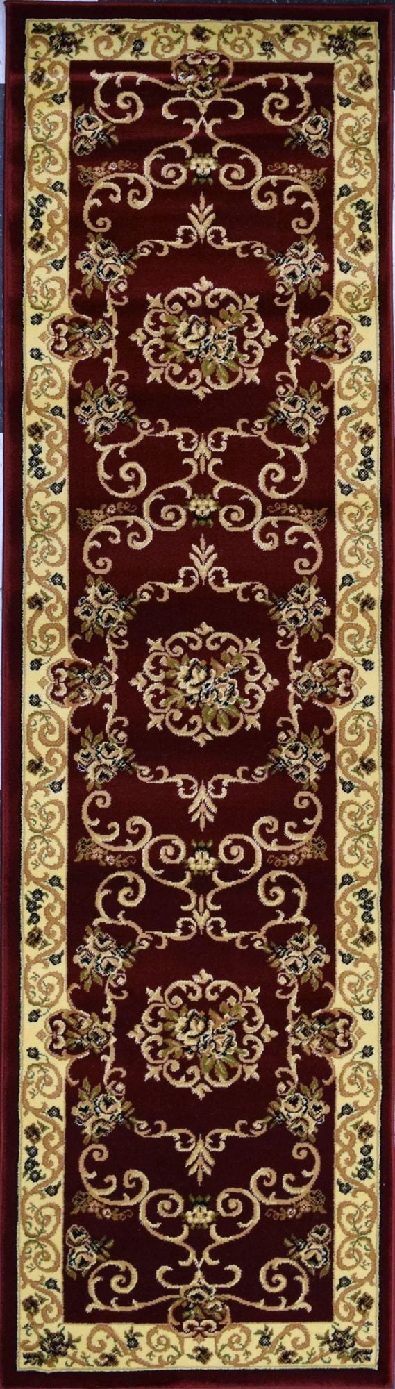 Rugs America New Vision Rectangular Florals Traditional Area Rug, Beige