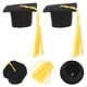 thumbnail image 3 of 12 piezas mini gorro de graduación adornan tapas de cupcake toppers con borlas para botella de vino de cupcake, 3 of 5