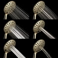 Couradric Handheld Shower Head, 6" Chrome Face 6 Spray Setting Shower