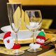 thumbnail image 1 of ckepdyeh 6 piezas de copas de vino navideñas de Papá Noel: marcadores de bebidas para copas de vino navideñas, 1 of 8