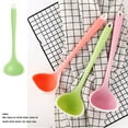 thumbnail image 3 of Translucent Silicone Soup Spoon Anti-scald Cold Heat Silicone Soup Spoon Sauces Resistant Kitchen Cooking Utensil, Light Green, 3 of 8
