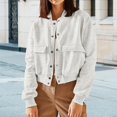 thumbnail image 5 of Aellinatey Womens Crop Jacket Long Sleeve Shacket Lightweight Fall Casual Coat with Pockets, 5 of 10
