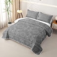 thumbnail image 3 of Homewish Boho Sun Moon Quilt Full, Victorian Damask Aztec Full Bedspread Sets, Gray, 3pcs 1 Coverlet and 2 Pillowcases, 3 of 7