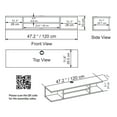 thumbnail image 3 of Pivot Modern Engineered Wood Floating TV Stand for 55" TVs, Oud Oak Color, 3 of 10