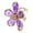 Purple, variant on European and Exaggerated Crystal Flower - Feminine Fashion Opening Rings Online Celebrity Forefinger Rings