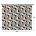 thumbnail image 5 of Orange Green White Checkerboard Checkered Pattern Shower Curtain 84"x72" ,Bathroom Decorative Shower Curtains Set with 12 Hooks,Modern Waterproof Washable Shower Curtain, 5 of 6