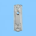 thumbnail image 2 of Renovators Supply Door Back Plate 7 1/4" Brass Escutcheon Cover Ornate Doorplate with Chrome Finish, 2 of 7