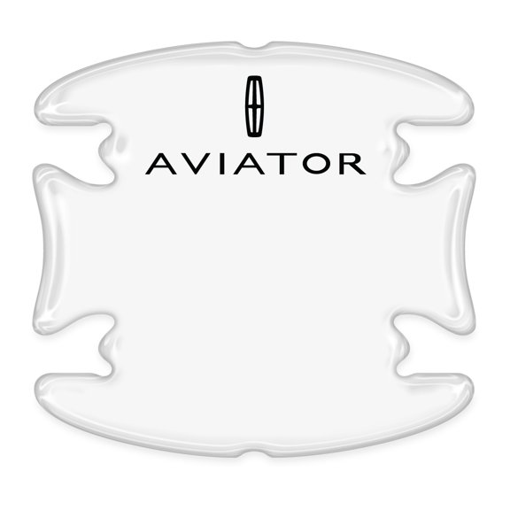 iPick Image for Lincoln Aviator Universal Car Door Handle Cup Protector Clear Decal Stickers, Pair, Official Licensed