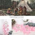 thumbnail image 3 of Filles de Capteur de Rêve Rose Plume Rêveur Dreamcatcher Décoration de la Maison, 3 of 7