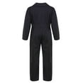 thumbnail image 2 of Sinleey Kids Boys Mechanic Costume Dance Coveralls Long Sleeve Solid Twill Overalls Boilersuit Black 10, 2 of 7