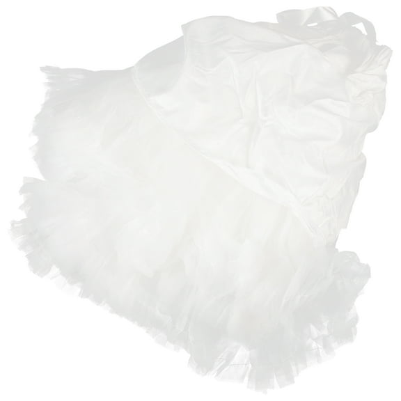 Troglfold Tutu Skirt 1Pc Lolita Dress Underskirt Beautiful Gauze Skirt Layered Bubble Skirt (White)