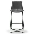thumbnail image 2 of Set of 2 Awen Gray Boucle Bar Stool with Black Legs, 2 of 4