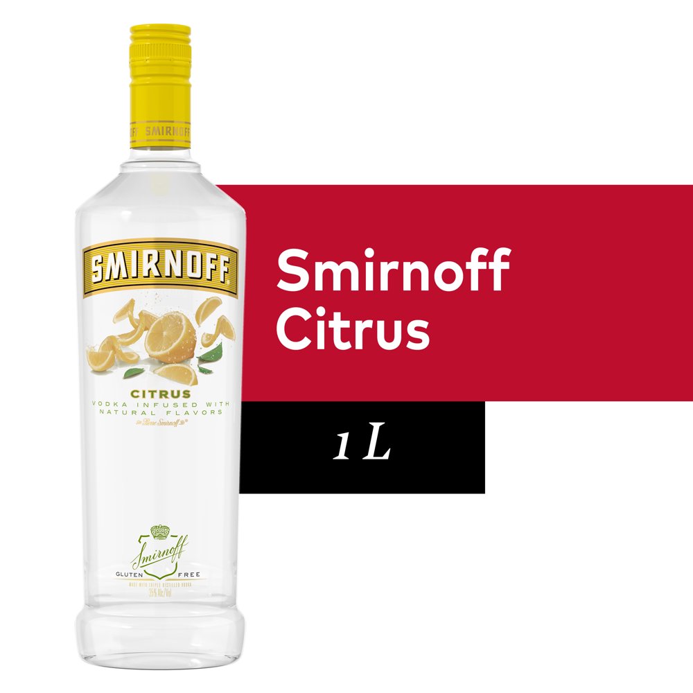 Smirnoff Citrus 70 Proof (Vodka Infused With Natural Flavors) 1 L