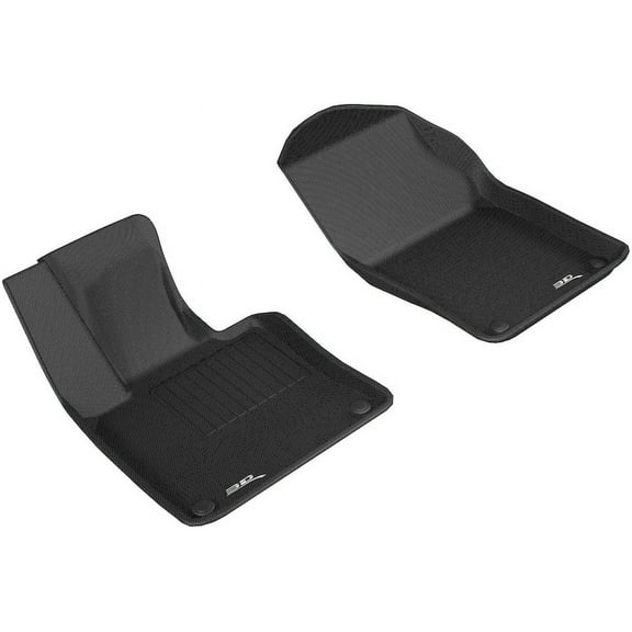 3D MAXpider Custom Fit KAGU Floor Mat (BLACK) Compatible with VOLVO S90/V90 2017-2023 - Front Row