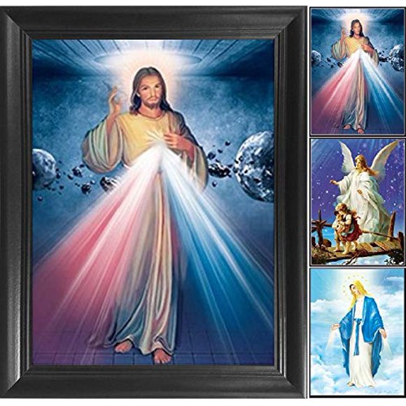 Jesus Christ Affiche 3D Décoration Murale Impression / 12x16 Pouces / Affiches Lenticulaires Religieuses & Images