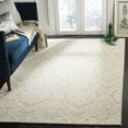 thumbnail image 2 of SAFAVIEH Blossom Travis Damask Wool Area Rug, Silver/Ivory, 5' x 8', 2 of 5