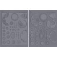 thumbnail image 2 of Lisa Pavelka Ensemble de Tampons Texturés 4.25"X5.5" 2/Pkg-Steampunk - Innie & Outtie, 2 of 2