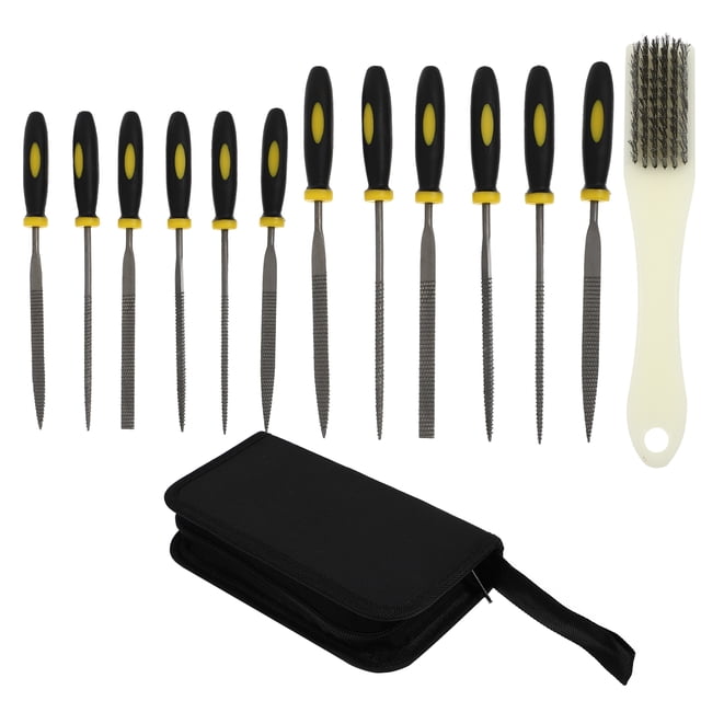 Shisuyan Small Wood Files Woodwork Wood File Black Steel 2 Sets 5.4X5.4In