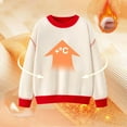 thumbnail image 6 of Jalioing Fleece Lined Sweatshirts for Kids Thick Warm Long Sleeve Crew Neck Pullover Casual Solid Shirts, 6 of 9