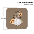 thumbnail image 3 of Disketp Sunflower Gnomes Funny Coasters,6 Pcs Leather Coasters With Holder, Perfect Housewarming Hostess Gifts,Protect Furniture From Water Marks Scratch And Damage, 3 of 9