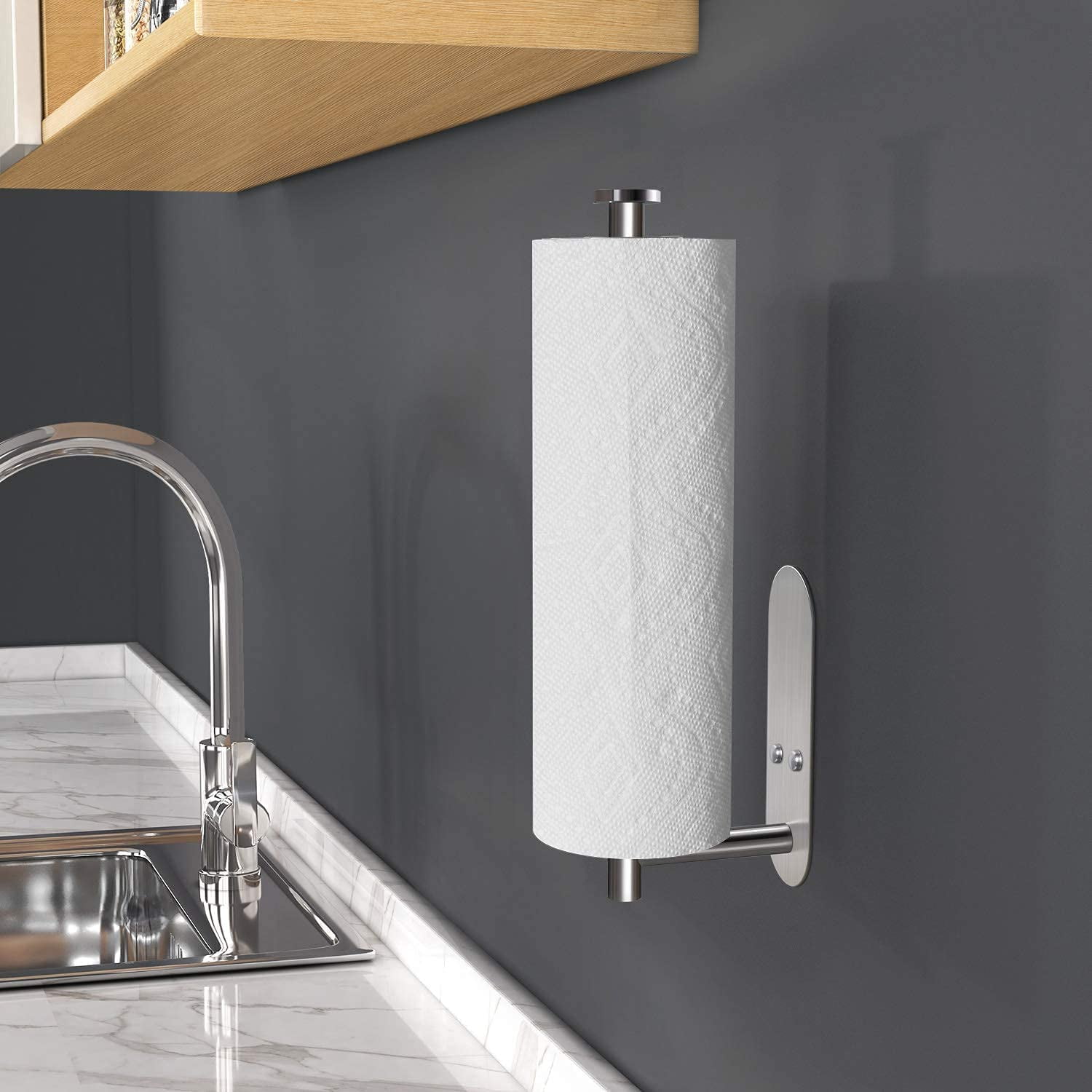 Porte-papier Toilette Noir Et Or Avec Tablette Pour Téléphone, En