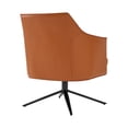 thumbnail image 4 of Terra Cotta Faux Leather Swivel Accent Chair, 4 of 7