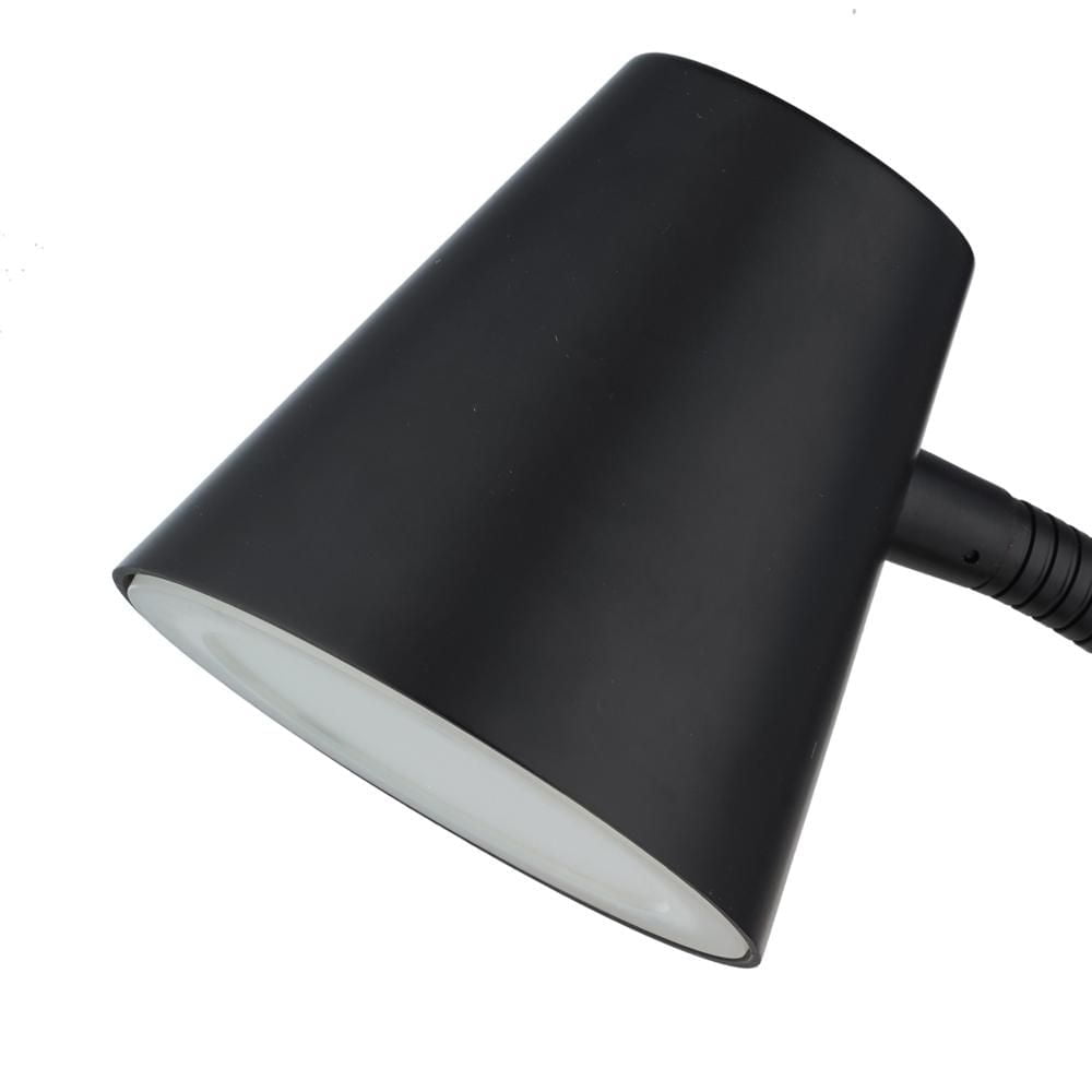 Lampe de bureau DEL noire avec port USB, Mainstays