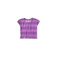 thumbnail image 1 of Aeropostale T-Shirt Basique à Rayures Transparentes pour Femmes, Violet, Juniors, Moyen, 1 of 1