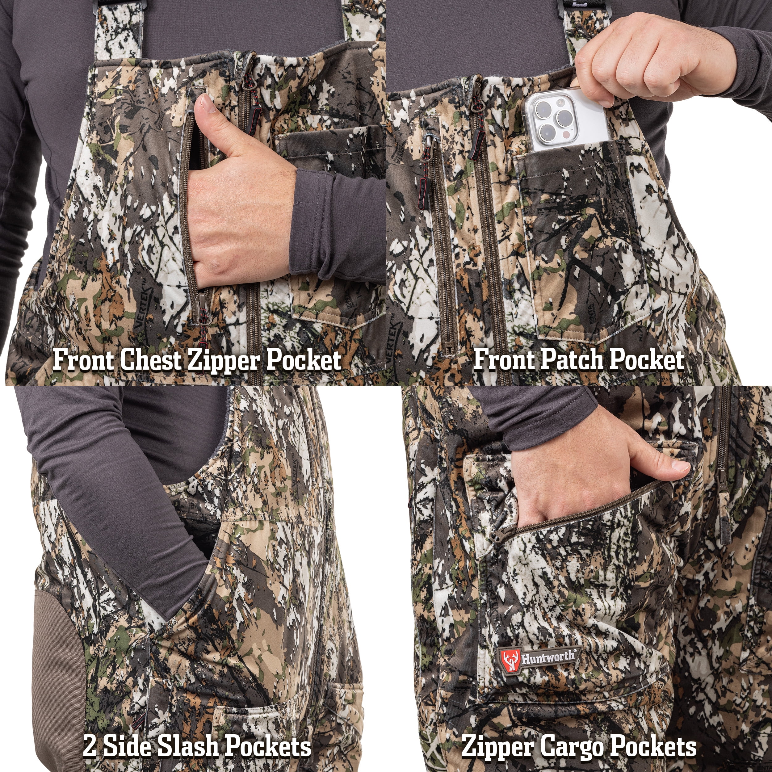 Men's Matterhorn Heat Boost™ Heavyweight, Waterproof, Lined Hunting Bib Overalls (Vertek®), Size M
