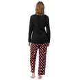 thumbnail image 5 of Fruit of the Loom Women's Beyond Soft Long Sleeve Waffle Top and Flannel Bottom Pajama Set, Sizes S-4X, 5 of 9