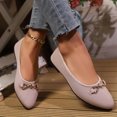 thumbnail image 7 of Gpaecead Women's Metal Bow Knit Flats Pointed Toe Breathable Slip On Ballet Shoes With Cushioned Insole For Office And Casual Pink, 7 of 7