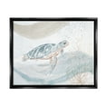 thumbnail image 2 of Stupell Industries Drifting Sea Turtle Serene Ocean Wave Atmosphere Painting Metallic Gold Floating Framed Canvas Print Wall Art, Design by Patricia Pinto, 2 of 5