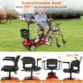 thumbnail image 7 of GOKEEP Mobility Scooter for Adults, Removable Battery, 330 lbs Electric Folding Wheelchair Device for Travel, Red, 7 of 7