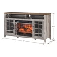 thumbnail image 3 of DEALTOPS TV Stand with 23'' Fireplace, TV Console Table with Ample Storage for TVs Up to 65'', Antique Gray, 3 of 8