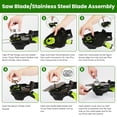 thumbnail image 4 of Moclever 21V Electric Weed Edger 16800RPM Cordless String Trimmer with 2Pcs 3000mAh Batteries 3.6-4.6ft Length 90° Rotatable Angle Saw Blade Steel Blade String Blade, 4 of 17