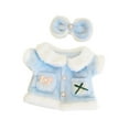 thumbnail image 3 of Camiseta de muñeca con horquilla, ropa para muñeca, juego de rol, juego de simulación DIY, bonito disfraz suave, camiseta de felpa para muñeca de 38cm Azul, 3 of 7