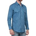 thumbnail image 5 of Camisa Vaquera Clásica Wrangler Manga Larga Hombre 735 Azul G, 5 of 5